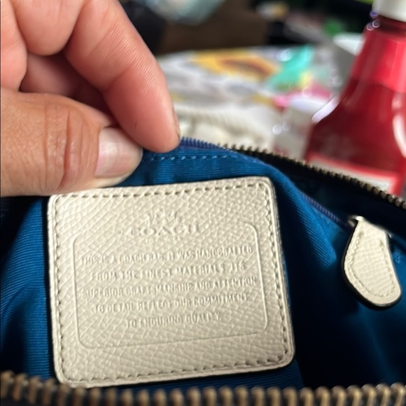 Coach Blue and White Floral Satchel - Picture 5 of 6